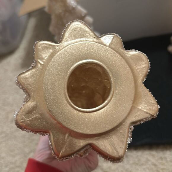 Frontgate Elegant Frosted Gold “Diamond” studded Holiday Tree Set - Picture 6 of 10